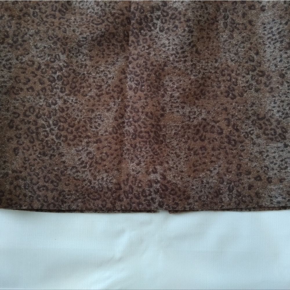Vintage Charles Gray London Brown Leopard Animal Print Pencil Skirt Women's 10 - Picture 10 of 12